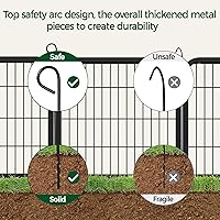 Vista 7 de Topeakmart Unleashed - Cerca portátil para mascotas de 24 pulgadas, 8 paneles, para perros pequeños, medianos y grandes, para uso en interiores