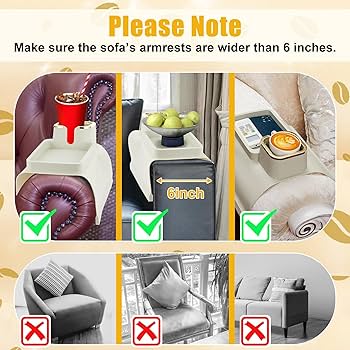 Amazon.com: 2 Pcs Couch Cup Holder Tray Silicone Anti-Spill Anti