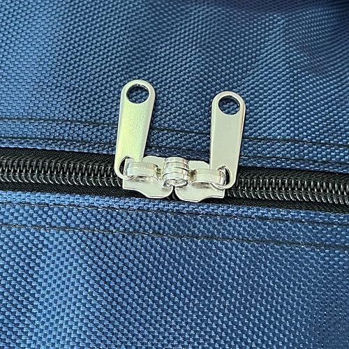 Miniatura 4 de DoYiKe Bolsa de almacenamiento extra grande con cremalleras y asas, bolsa plegable grande azul resistente para viajes, 38 x 23 x 11 pulgadas