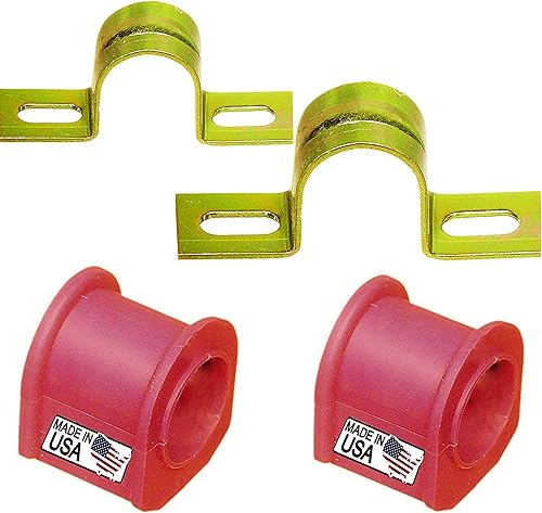 4 piezas de soporte de barra estabilizadora delantera + kit de buje rojo código se adapta a modelos seleccionados Blazer, Silverado 2500 HD,