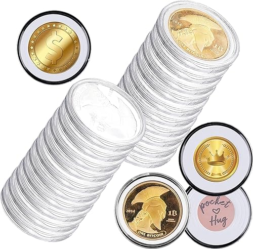 20 cápsulas de monedas de 1.811 in con 7 tamaños (16202527303846) juntas de espuma para colección de monedas, moneda de plata americana Eagle