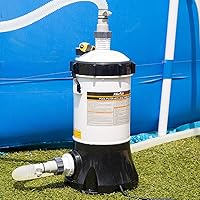 XtremepowerUS 0.25HP Above Ground Pool Cartridge Filter System w/ Built-in Pump & Pressure Gauge - 1500 GPH Crystal Clear Water