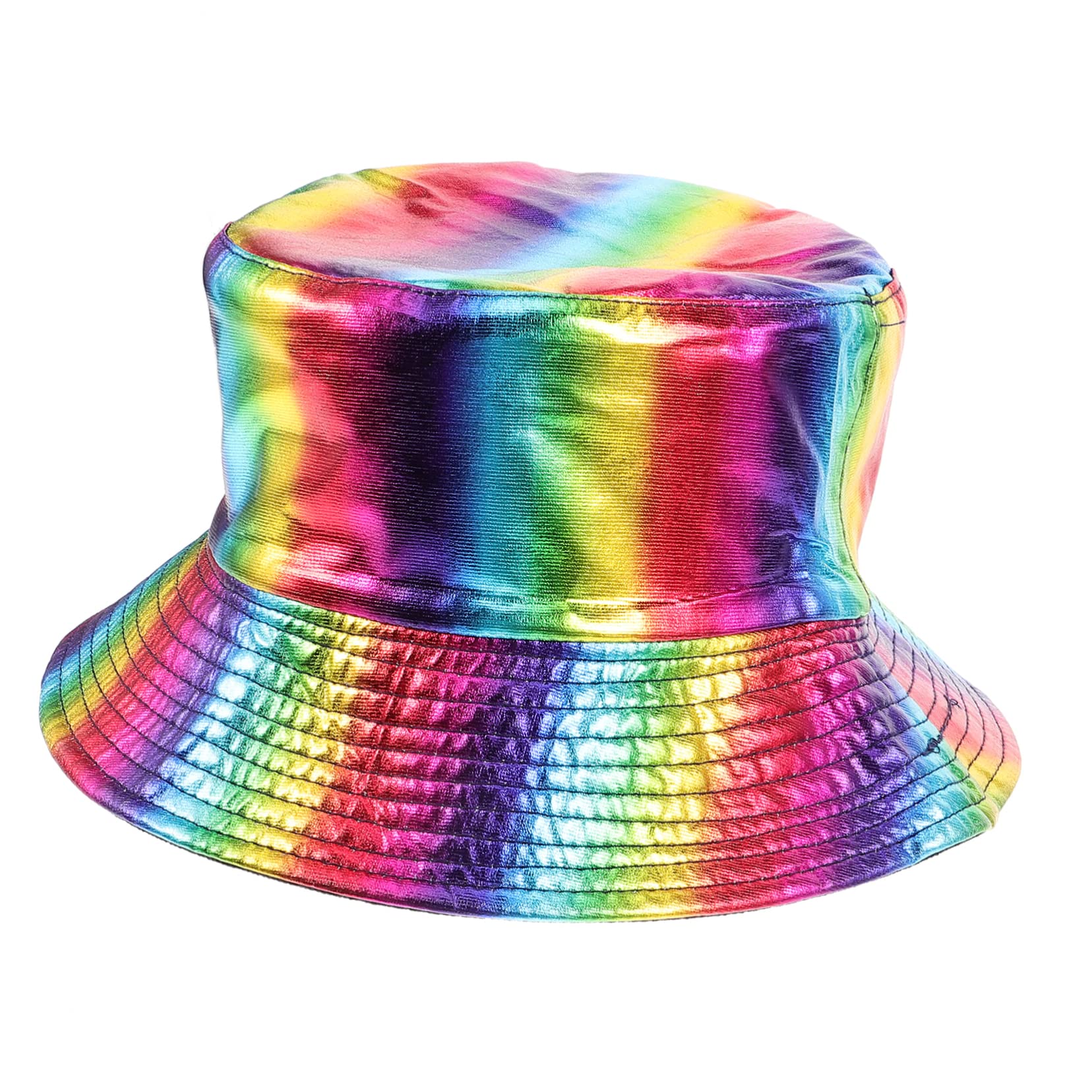 Sombrero de Pescador Rainbow Colorblock Sombrero de Mujer Gorras Tapa Bucket Hat Sombrero Bucket Sombrero de Cubo de Vacaciones Pesca Hombres paño Colorful