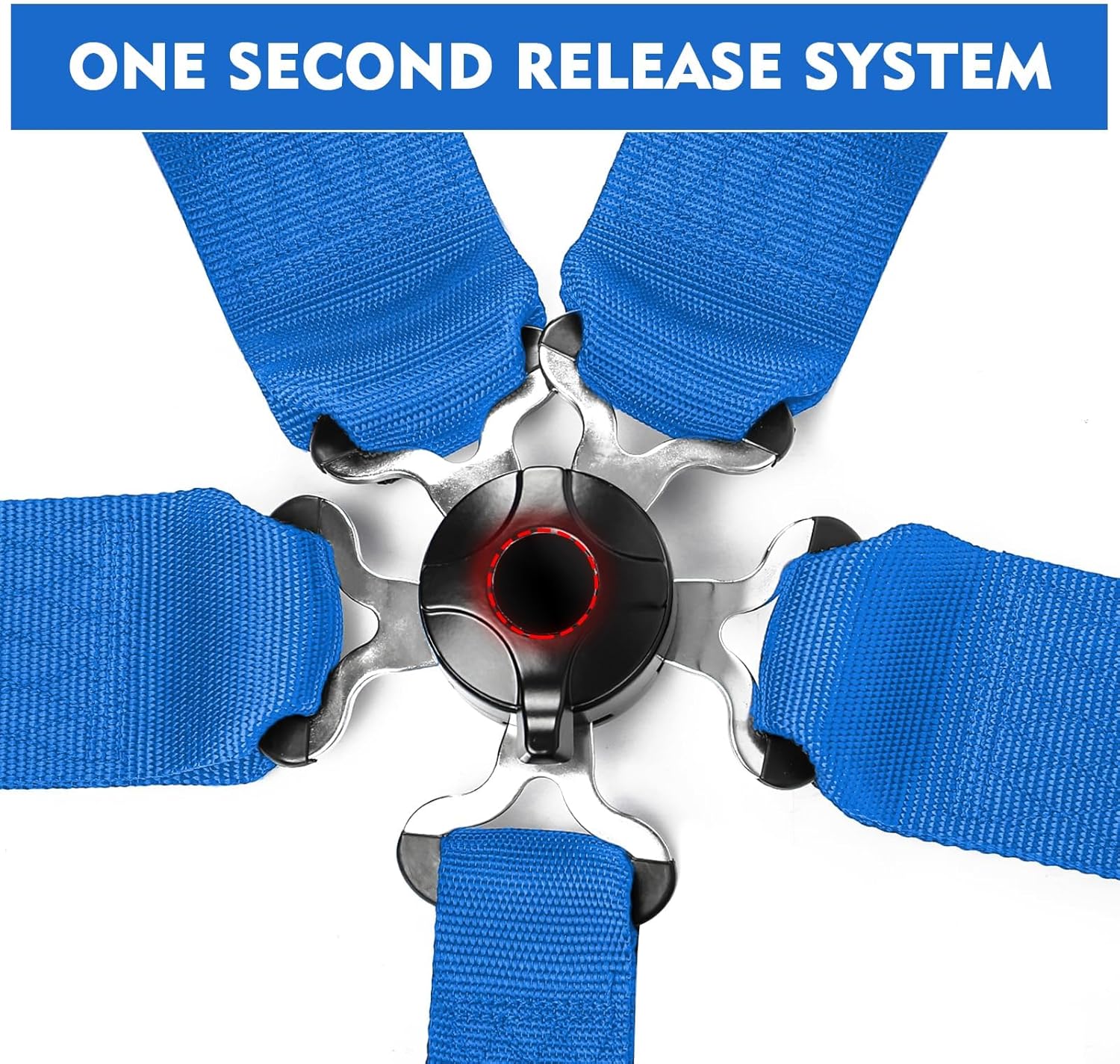 5 Point Racing Harness SFI Approved Protection Heavy Duty Shoulder Pads Quick Release Cam Lock