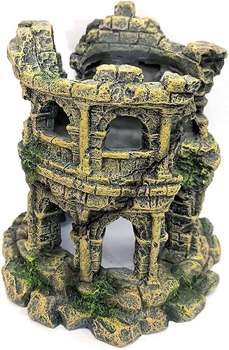 Miniatura 7 de M2cbridge Antiguas ruinas de columna romana castillo europeo decoraciones acuario pecera escondite rocas (columna romana redonda)