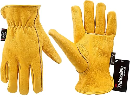 Guantes de trabajo cálidos de invierno 3M Thinsulate forro perfecto para jardinería, corte, construcción, motocicleta, 1 par
