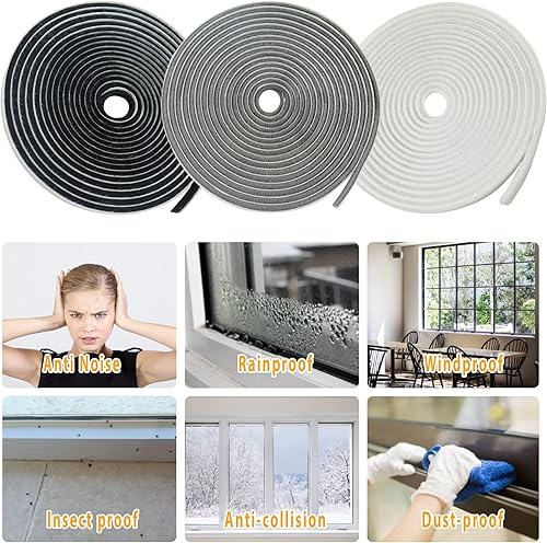 Miniatura 2 de Burlete autoadhesivo de pelo limpio para ventanas y puertas, burlete para insonorización, resistente al viento, a prueba de polvo, adherencia más