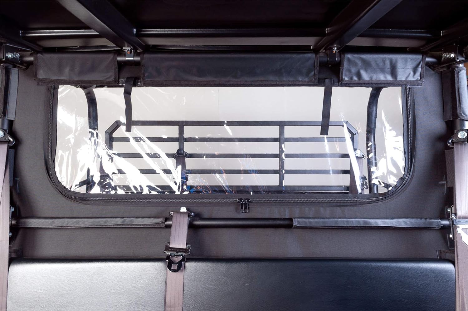 Soft Rear Window / Dust Panel for Kawasaki Mule Pro