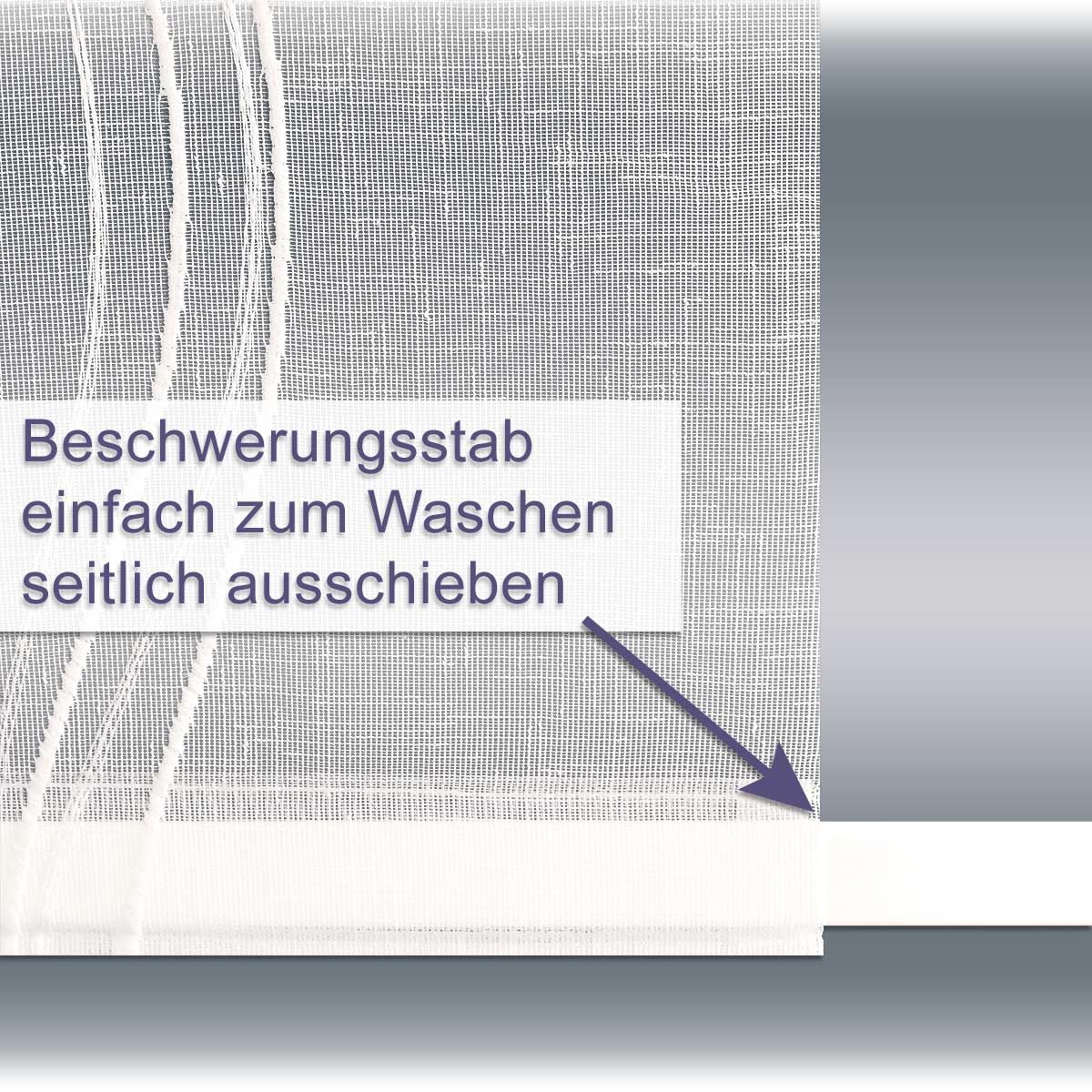 Flächengardine Eliana Vogtländische Spitze in ecrú | Schiebepaneele Wellen-Muster in natur | Zeitloser Flächenvorhang halbtransparent | Schiebegardine Käseleinenoptik Höhe x Breite 93 x 45 cm