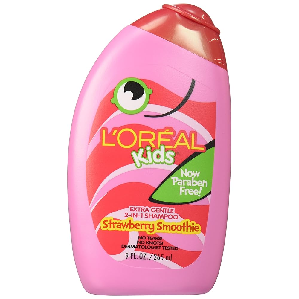 L\'Oreal Kids Extra Gentle 2-in1 Shampoo, Burst of Strawberry Smoothie, 9 oz