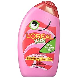L\'Oreal Kids Extra Gentle 2-in1 Shampoo, Burst of Strawberry Smoothie, 9 oz