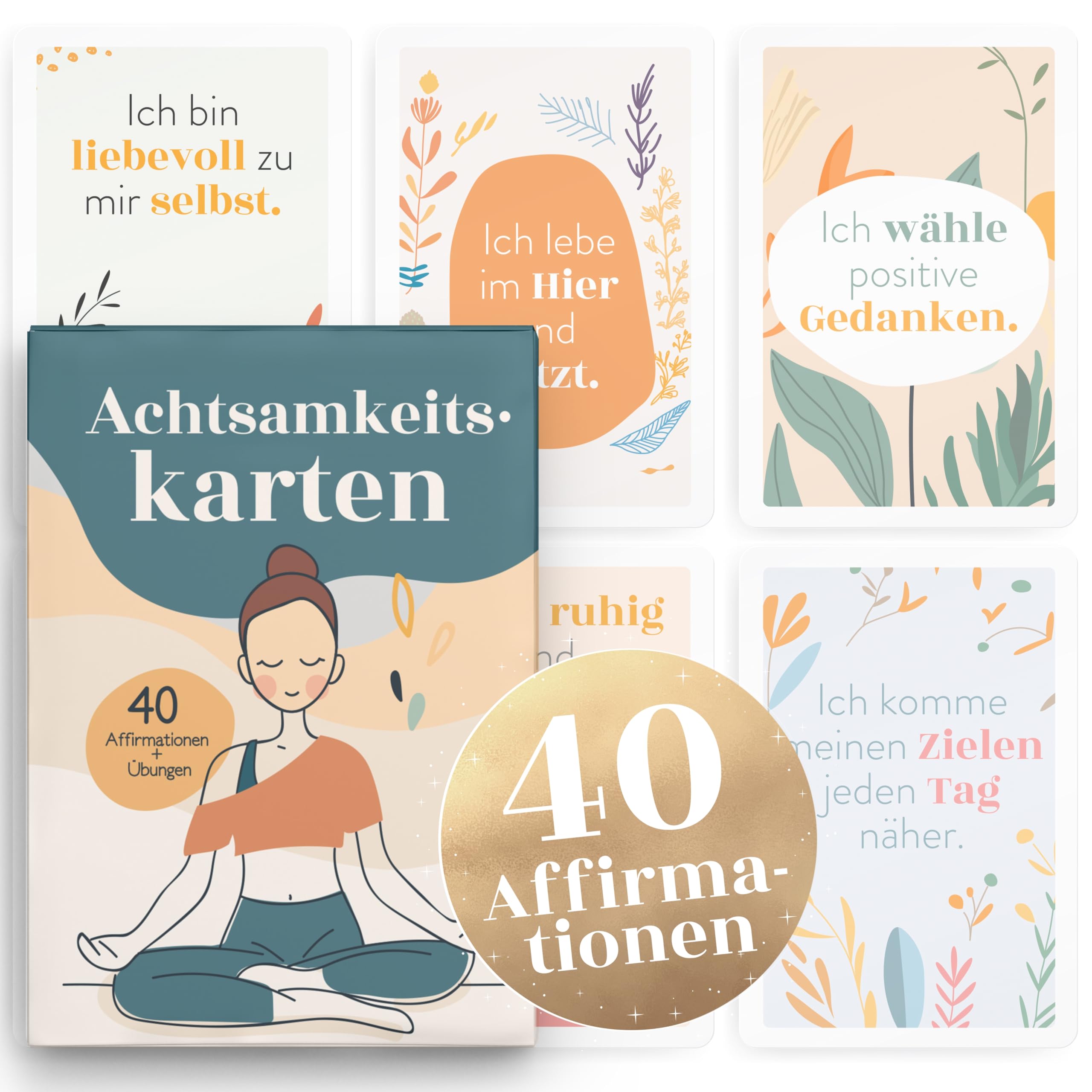 Kwii&Kwii - 40 Achtsamkeitskarten - Affirmationskarten für Erwachsene ...