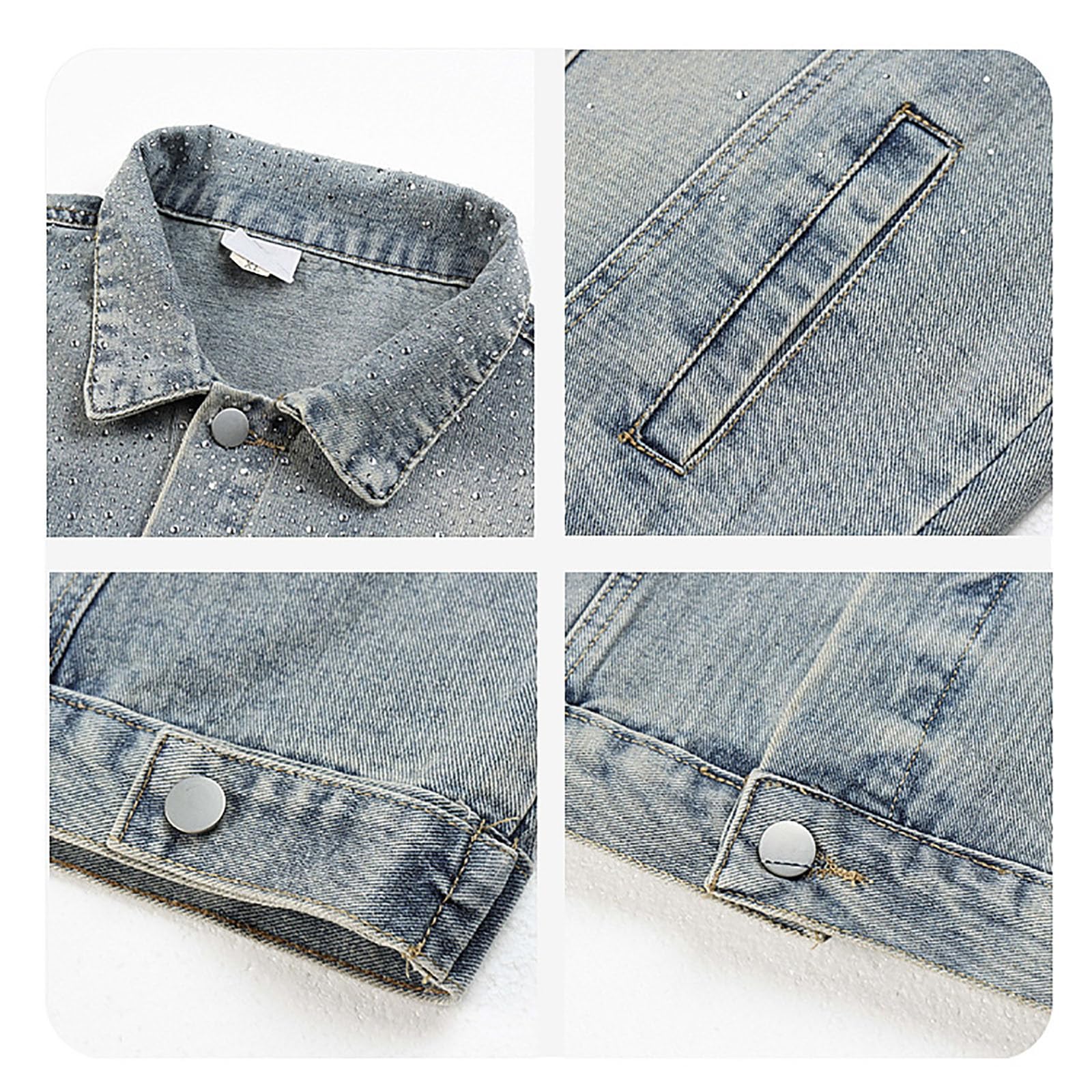Chaqueta vaquera para hombre, chaqueta vaquera, chaqueta de entretiempo, primavera y otoño, abrigo vaquero desgastado, chaqueta vintage para hombre, chaqueta clásica denim cargo abrigo holgado