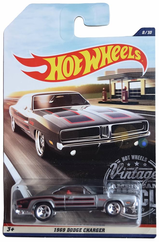ミニカー HOT WHEELS 1969 DODGE CHARGER R/T 1969 Dodge Charger R/T Black Redline Club Exclusive Hot