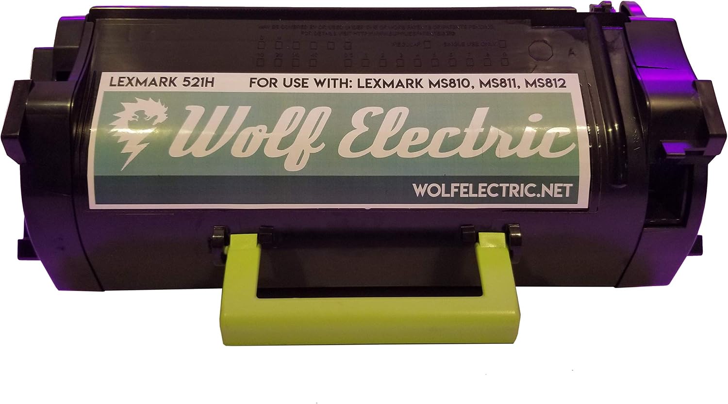 Exclusive Special Wolf Electric Toner Cartridge - Lexmark 521H (25,000 Pages) Remanufactured by Lexmark - High Yield (52D1H00) for MS710, MS711, MS810, MS811, MS812