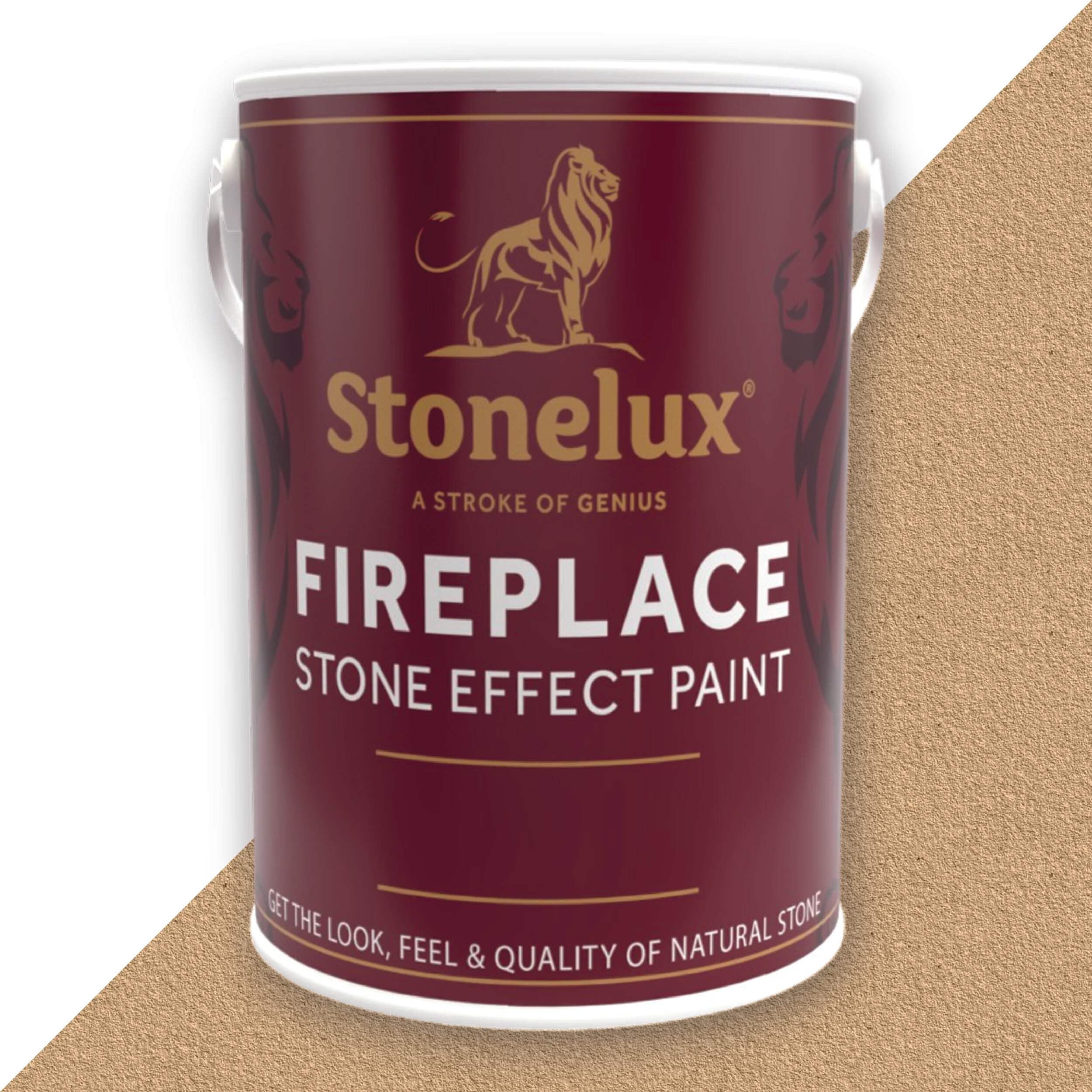 StoneLux® Fireplace Paint – Stone Effect Heat Resistant Paint for Fire Surrounds, Hearths and Inglenooks RODE 48 5 Litre