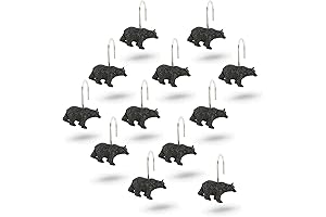 Black Bear Shower Curtain Hooks: Embrace the Wilderness in Your Bathroom