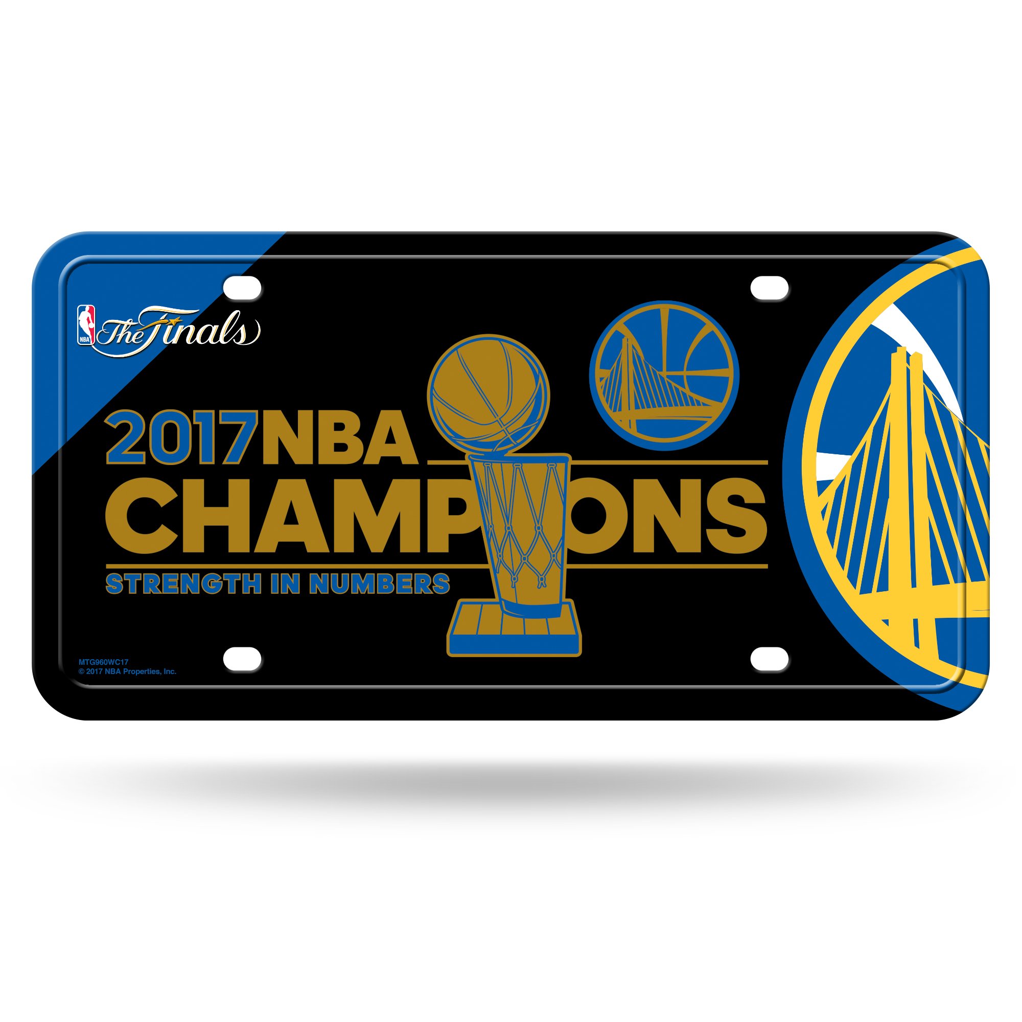 Rico Industries NBA Basketball Golden State Warriors Metal Auto Tag 8.5