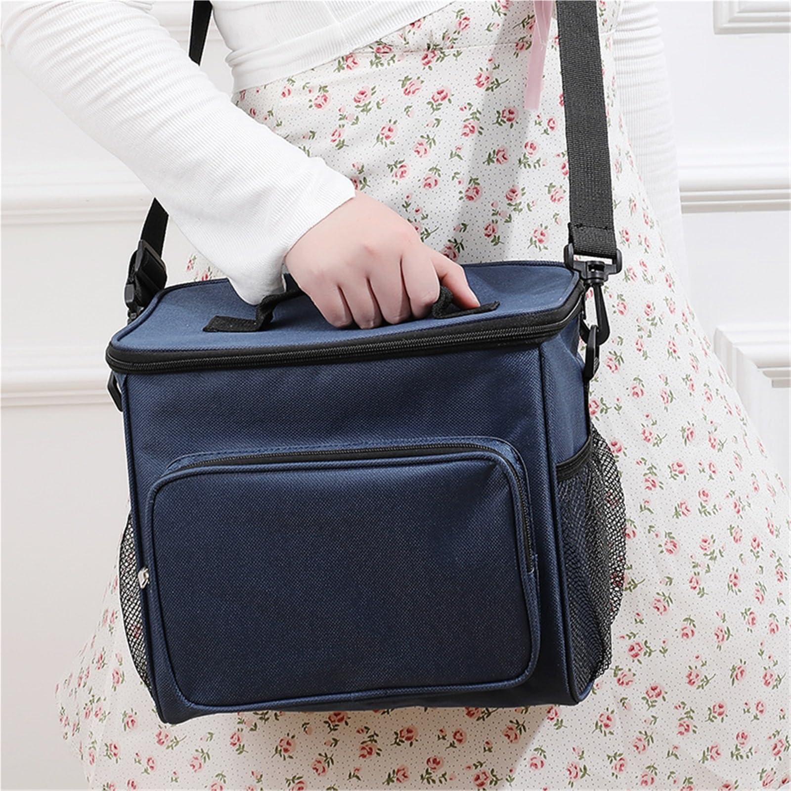 Bolsa Bento gruesa de tela Oxford, bolsa aislante portátil gran capacidad, pícnic al aire libre, almuerzo for estudiantes, 2 uds