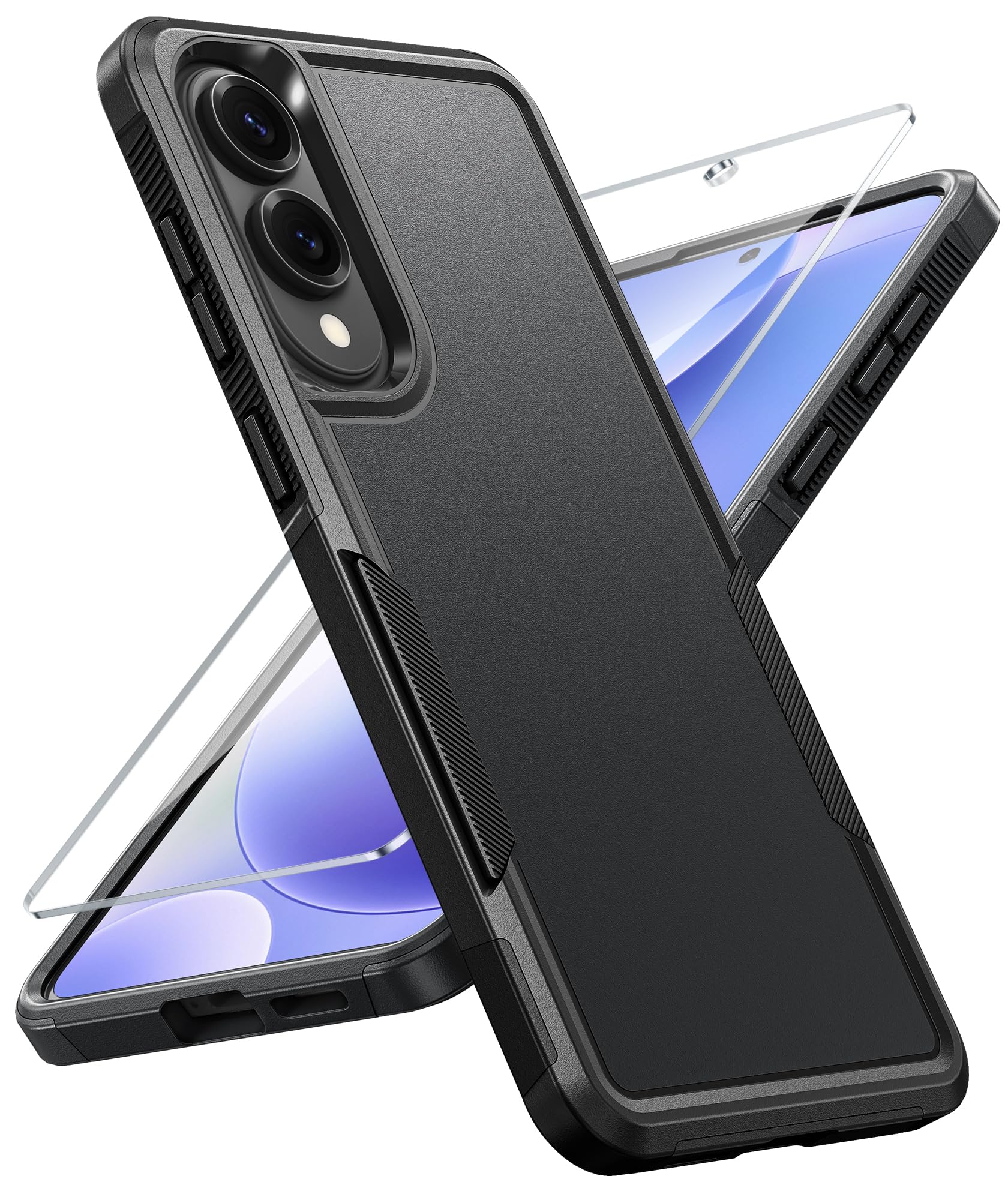 FNTCASE for Samsung Galaxy S25 Edge Case: Dual Layer Non Slip Rugged