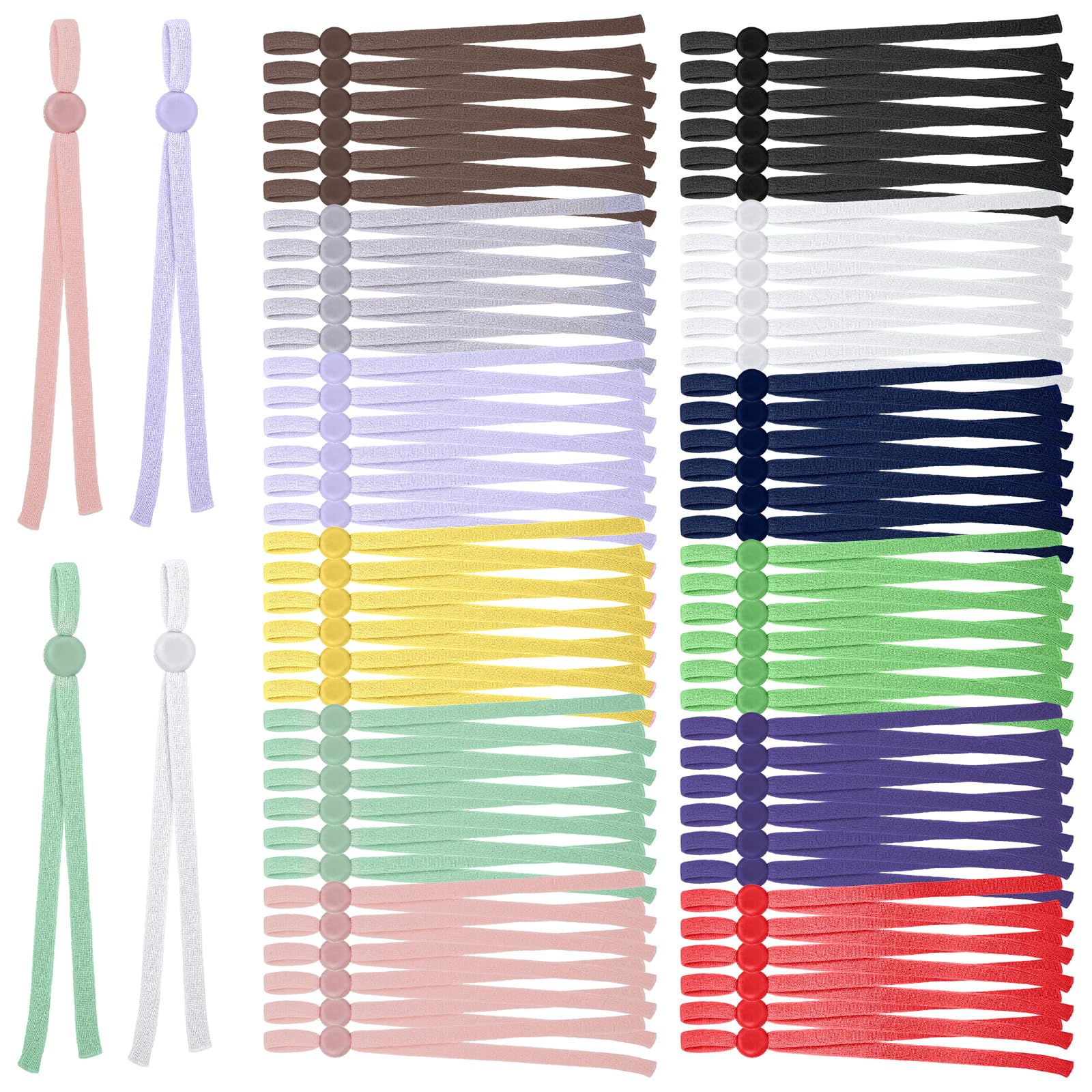 Lot de 60 colliers d'identification réglables pour chiot en nylon multicolore 12 couleurs