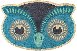 Blue Tufted Owl Coir Doormat: A Hoot for Your Home