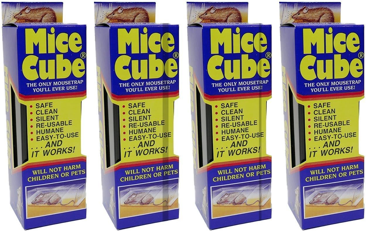 KEXMY Mice Cube Mouse Trap Topi Cube 4 Pk - Reusable Human Mouse Socket