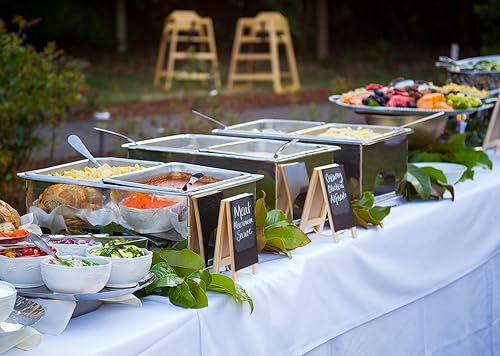 Vista 6 de Tiger Chef Bandeja de mesa de vapor antiatascos de acero inoxidable de calibre 22 de 6 pulgadas 1/2 con tapa