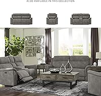 Vista 5 de Signature Design by Ashley Next-Gen DuraPella Power Sofá Reclinable, USB, Otomana Extendida, Cuero Sintético Repelente al Agua, 80" An x 42" Pr x