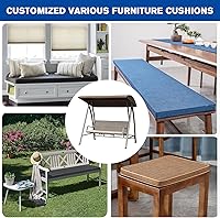 Vista 8 de Cojín de tamaño personalizado para banco, cojín personalizable para asiento de ventana de muebles de patio de interior y exterior, funda de lino