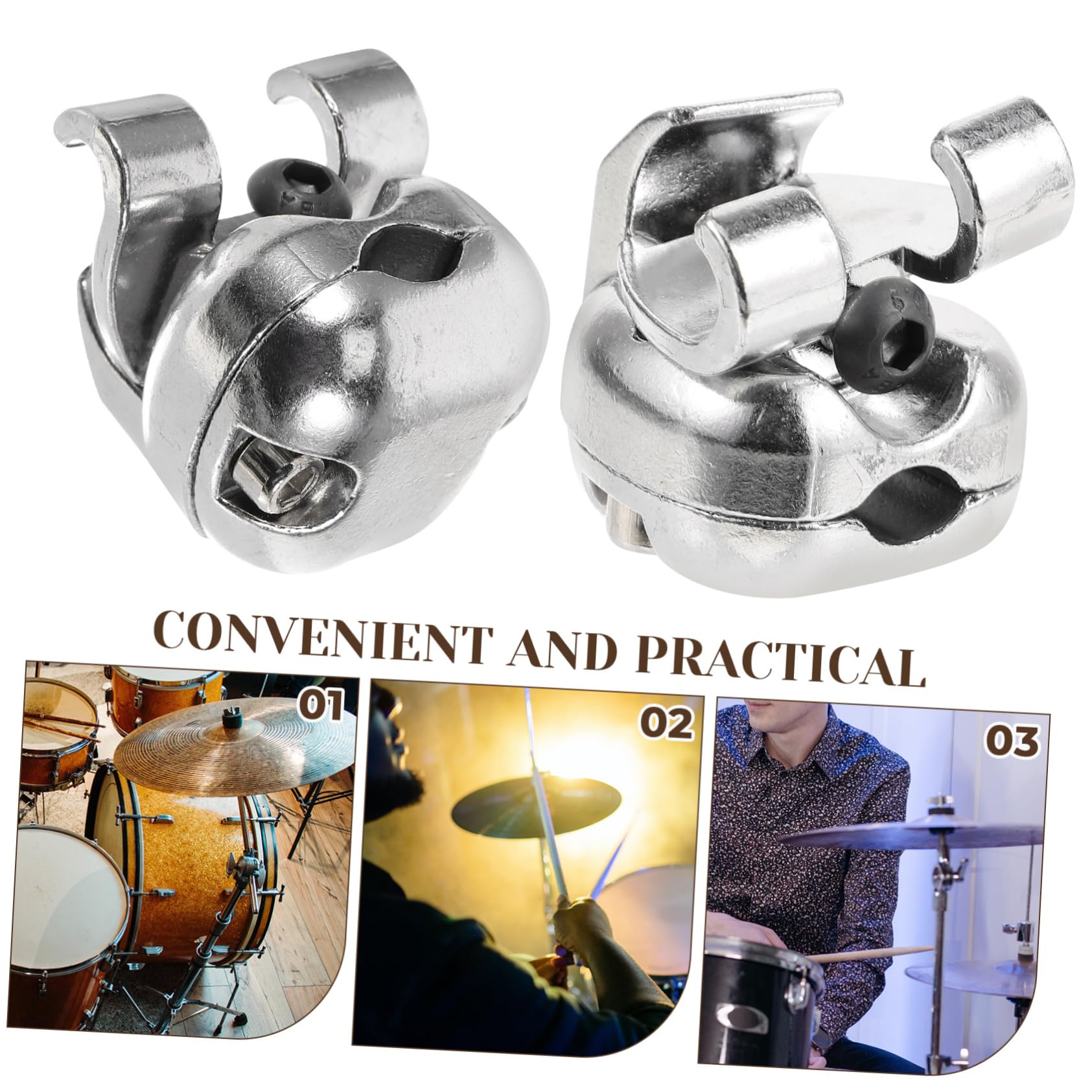ifundom Morsetto Per Piatti Per Batteria in Metallo Resistente, Clip Multifunzionale Compatta e Portatile, Supporto Per Asta Di Piatti e Accessori Per Tamburi, Per Musicisti in Movimento