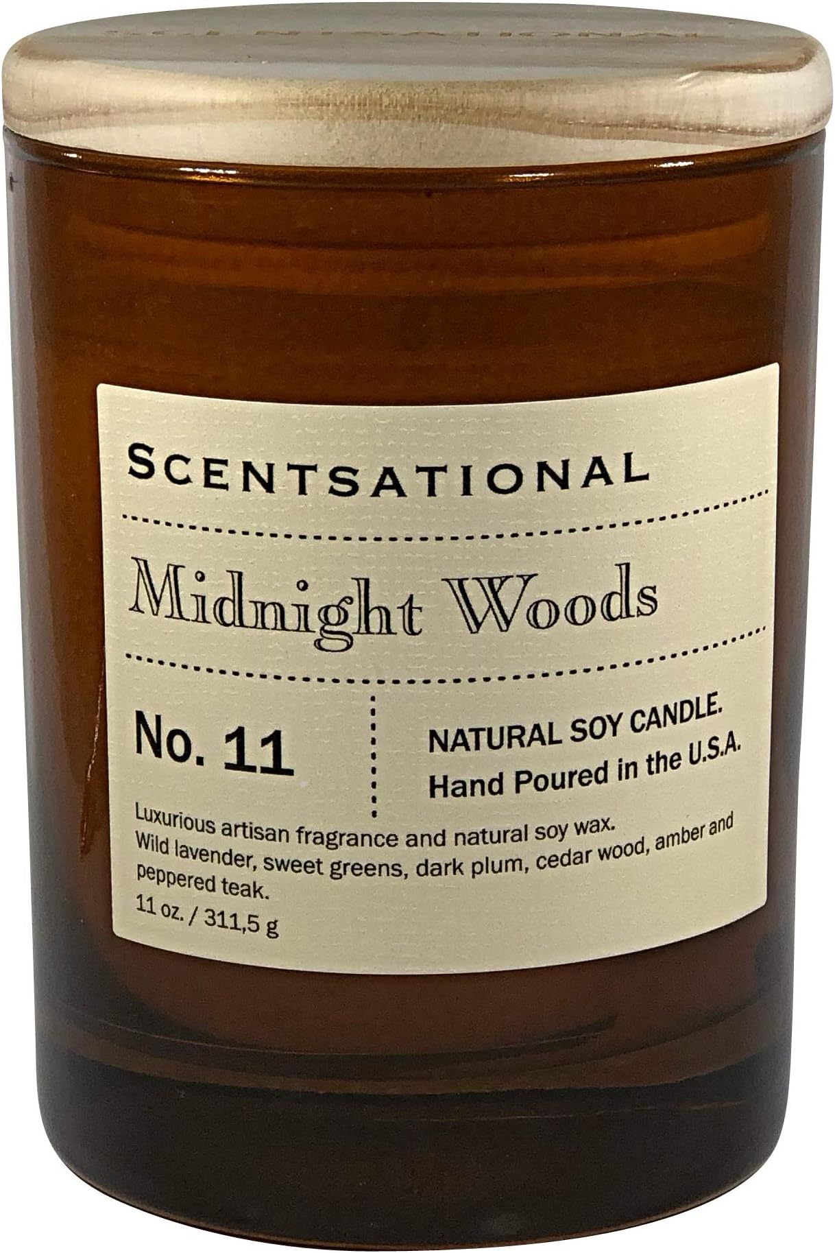 ScentsationalMidnight Woods Candle, Ivory