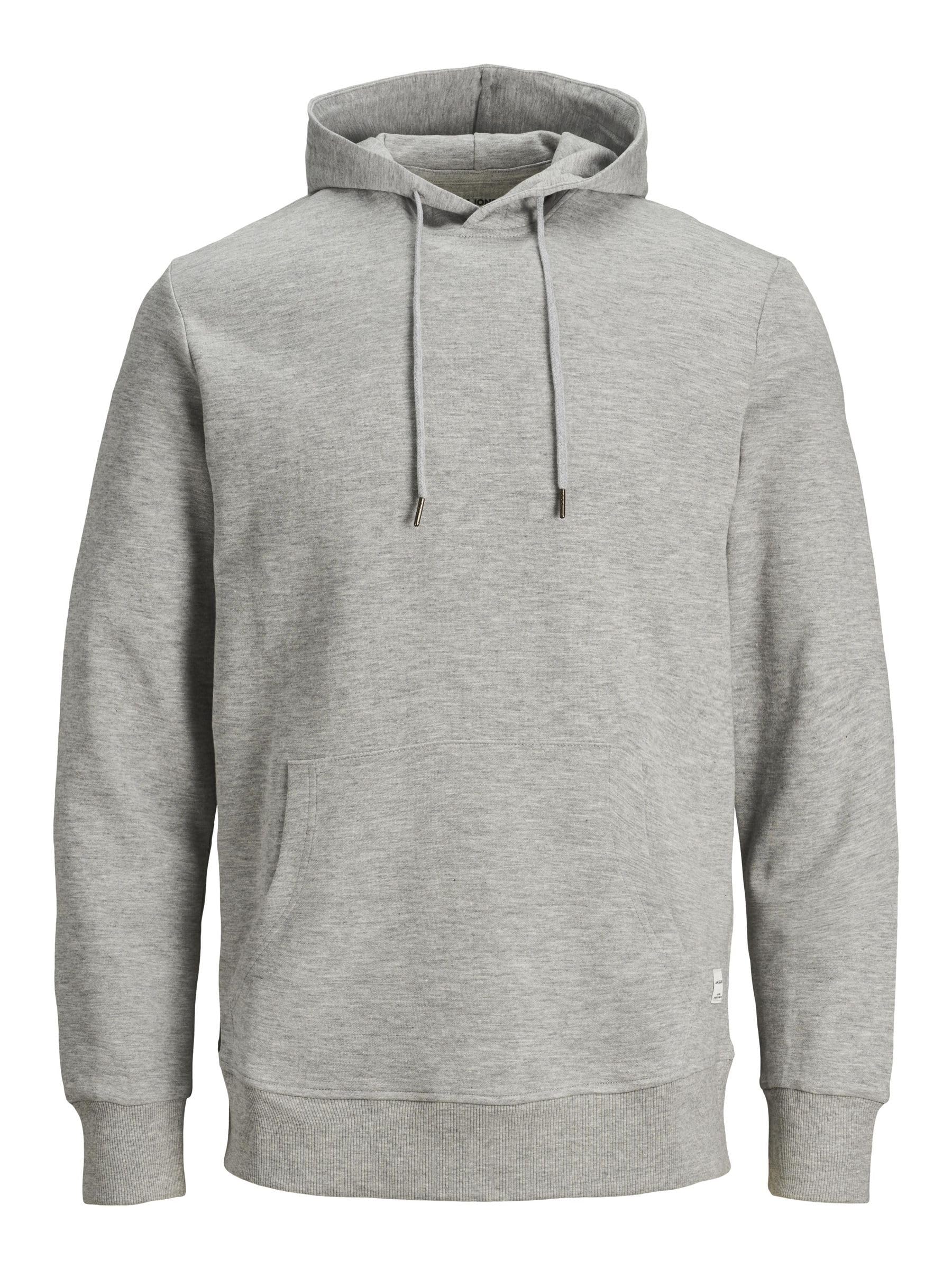 JACK & JONES JJEBASIC SWEAT HOOD NOOS, Felpa con cappuccio, Uomo, Light Grigio, M