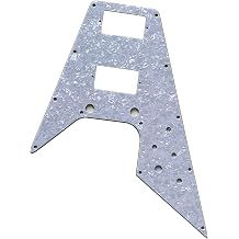 For Fit Gibson Flying V Style Guitar Pickguard 4 Ply White Pearl