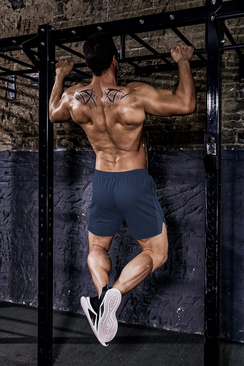 COOFANDY Men's 2 Pack Gym Workout Shorts Quick Dry Athletic Shorts 5 Inch Lightweight Sports Running Shorts with Pockets - Image 3