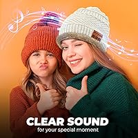 Vista 4 de Gorro inalámbrico Bluetooth con bufanda Gorro para auriculares Gorro inalámbrico con Bluetooth