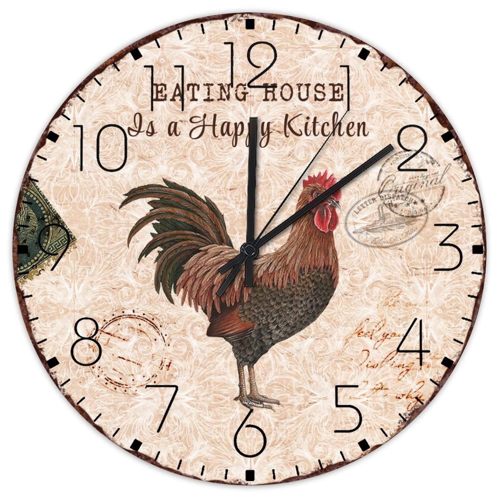 Horloge murale en bois cadeau déco idéal pour homme cave et salon vintage
