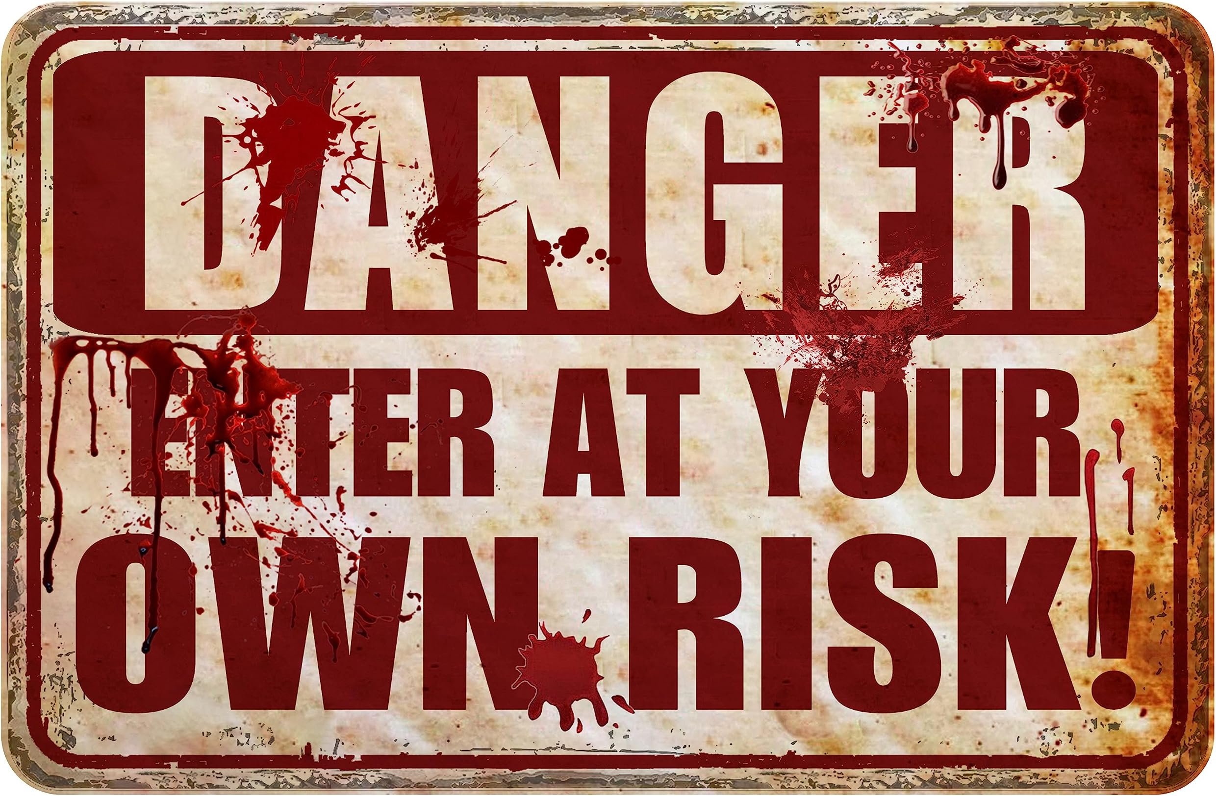 Halloween Decorations Outdoor Scary Metal Sign Halloween