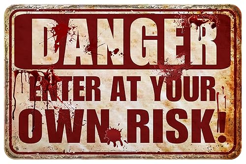 Halloween Decorations Outdoor Scary Metal Sign Halloween Bloody Horror Signs