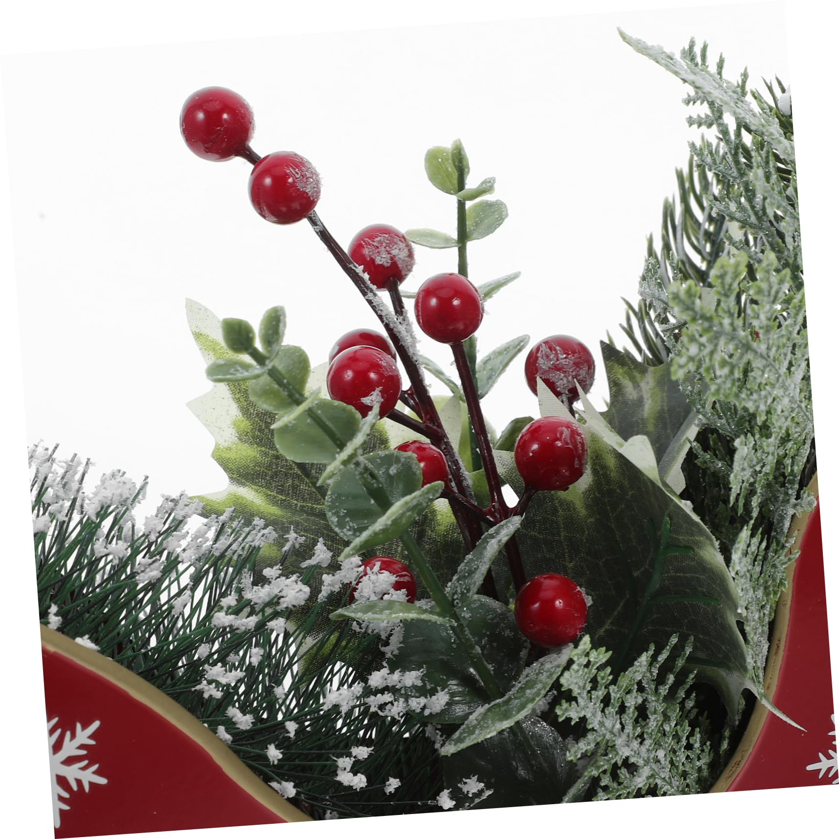 Vaguelly Adorno de Navidad de Forma de Decoración de Mesa Festiva para Hogar Figura de Hierro para Navidad Sin Luz