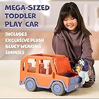 Vista 4 de Bluey Big Heeler 4WD Gran Coche de Juguete, Coche de Juguete Interactivo y Personalizable para Niños Pequeños con Capó de Almacenamiento, Coches