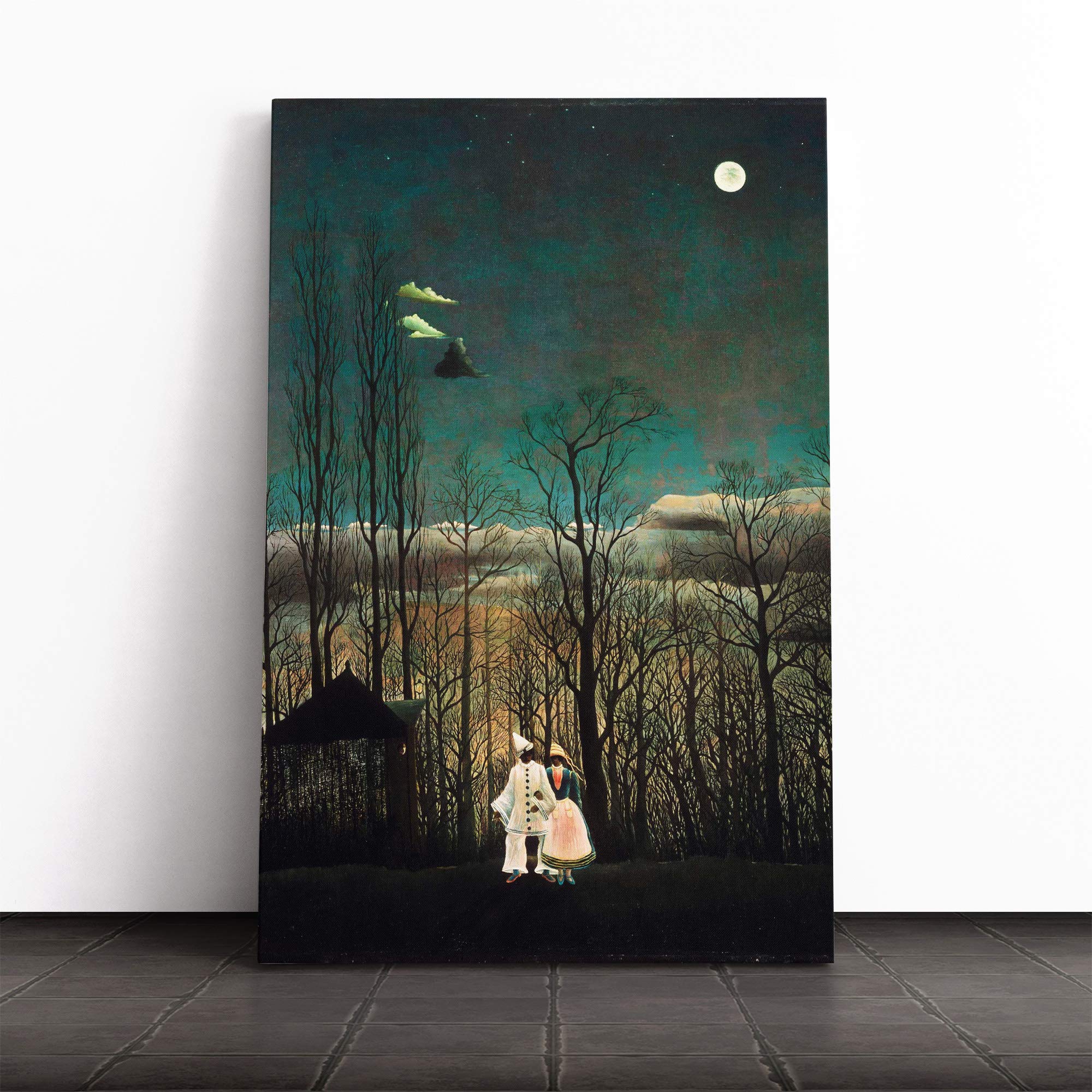 Henri Rousseau Carnival Evening Canvas Print | Gallery Wrapped 30mm Frame Wall Art | 24x16 inches | Ready to Hang | Modern Picture | Living Room Bedroom Lounge Office