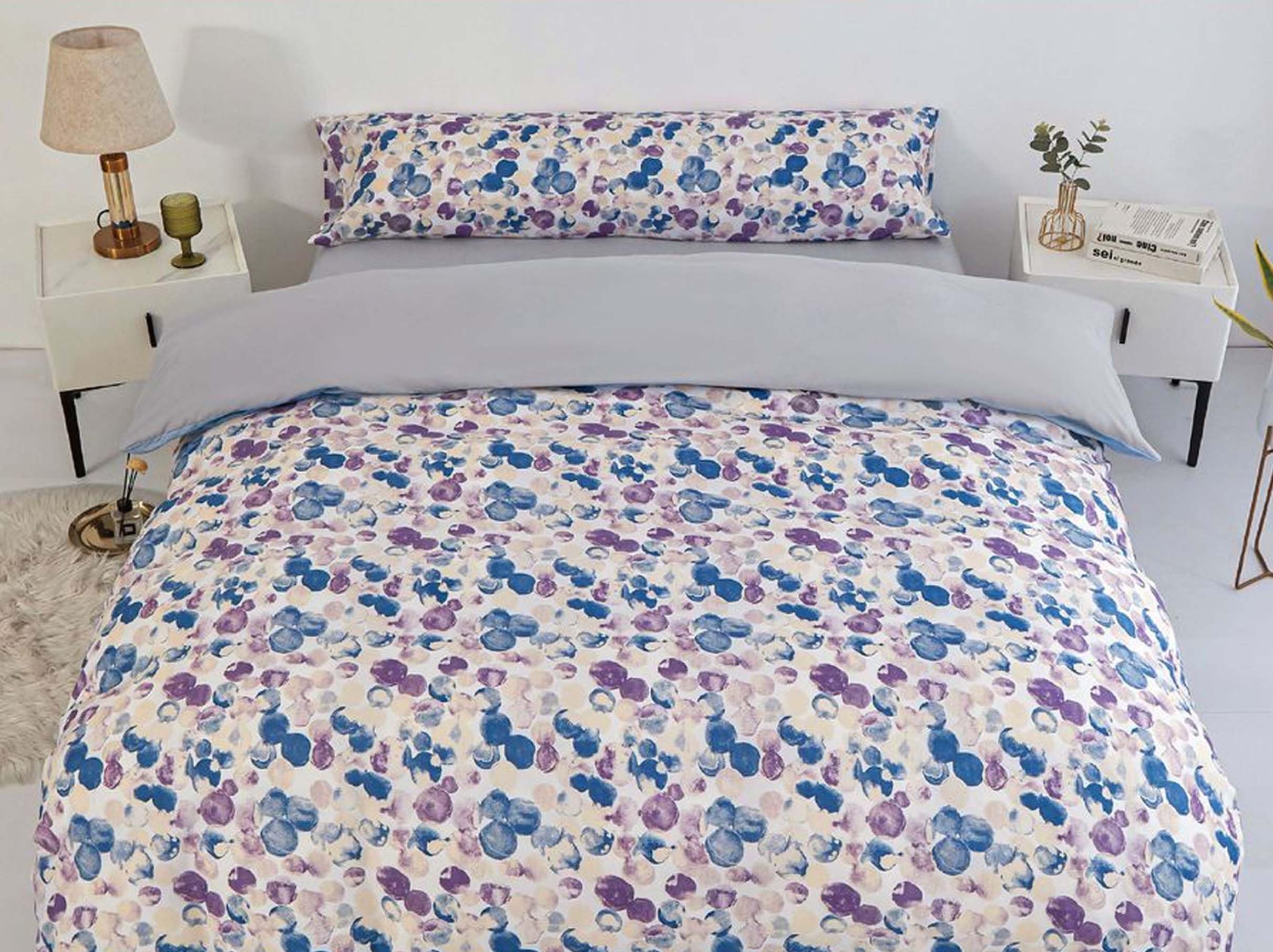 BESCH Edredón Estampada para Invierno Nórdico de Microfibra 180x240cm + 1 Funda de Cojin 50x70cm - Edredónes Suave, Cálido, Gruesa