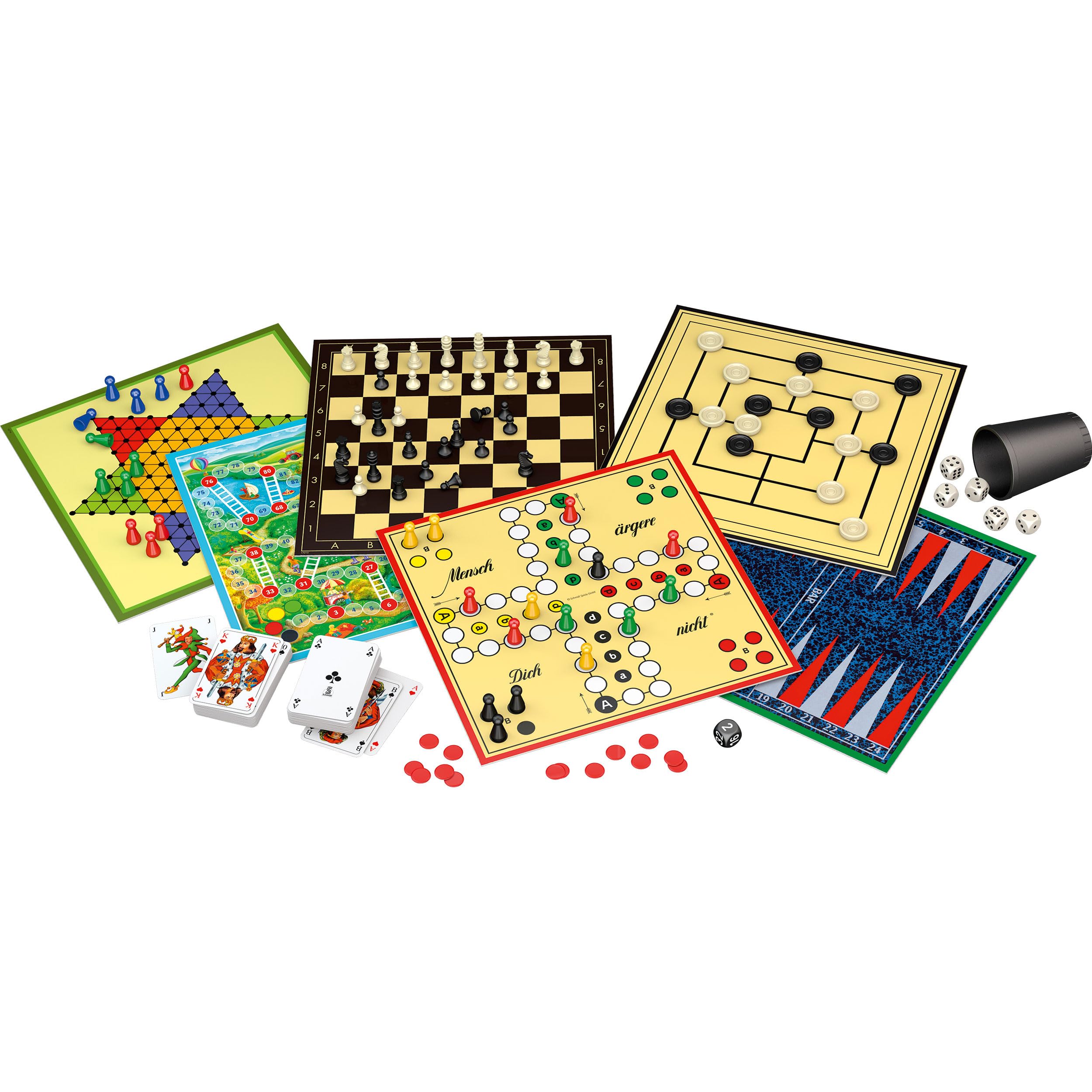 Schmidt Spiele 49195 Collection de Jeux 300 Rouge