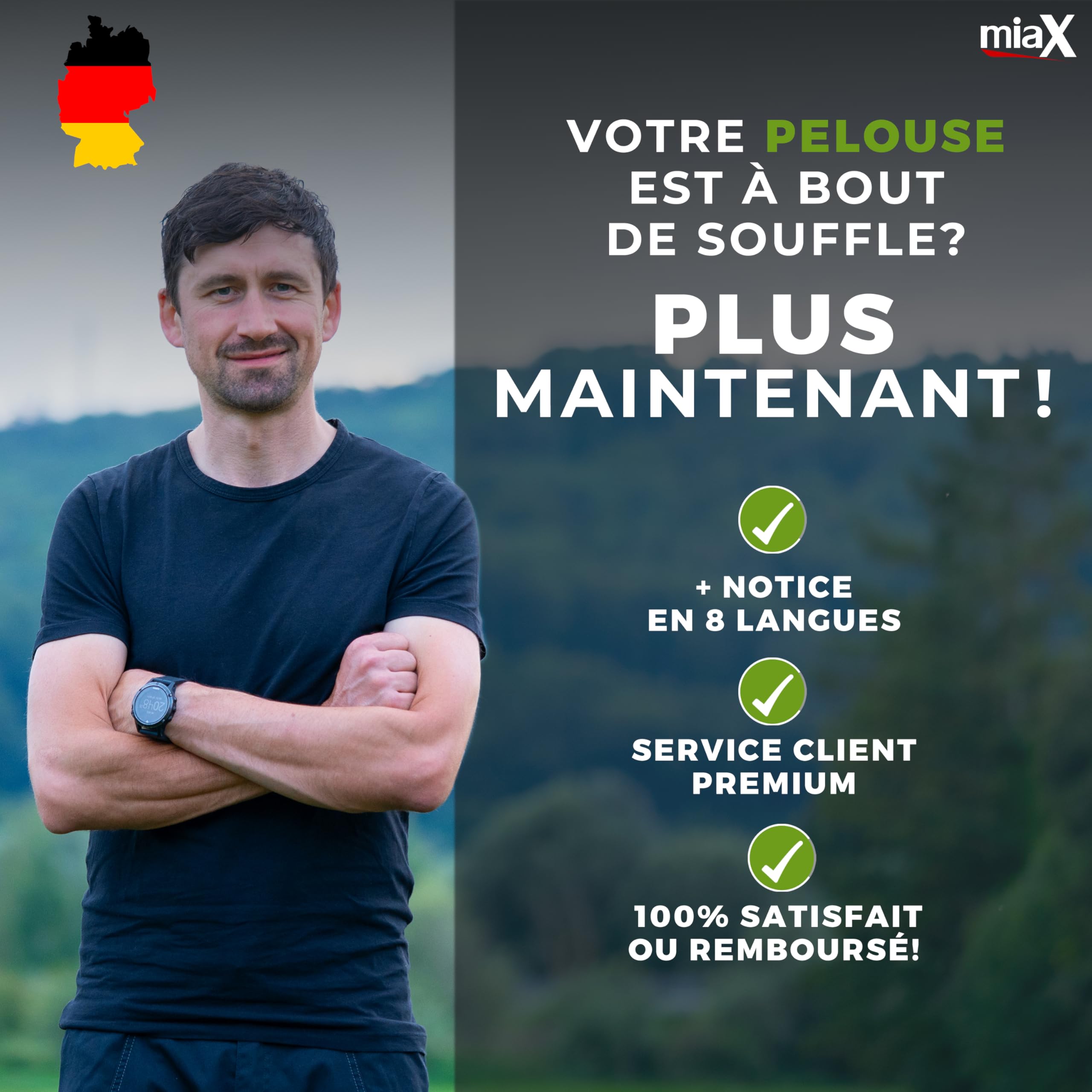 miaX Chaussures Professionnelles d'Aération de Pelouse avec Talon Surélevé | Antidérapantes, chaussures à chape, talon surélevé, aération du gazon, maintien sécurisé