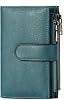 GOIACII Leather Purses for Women, Bifold Compact Womens Wallet with RFID Blocking, Medium Ladies Purse Credit Card Wallet with 16 Card Slots and Zip Coin Pocket