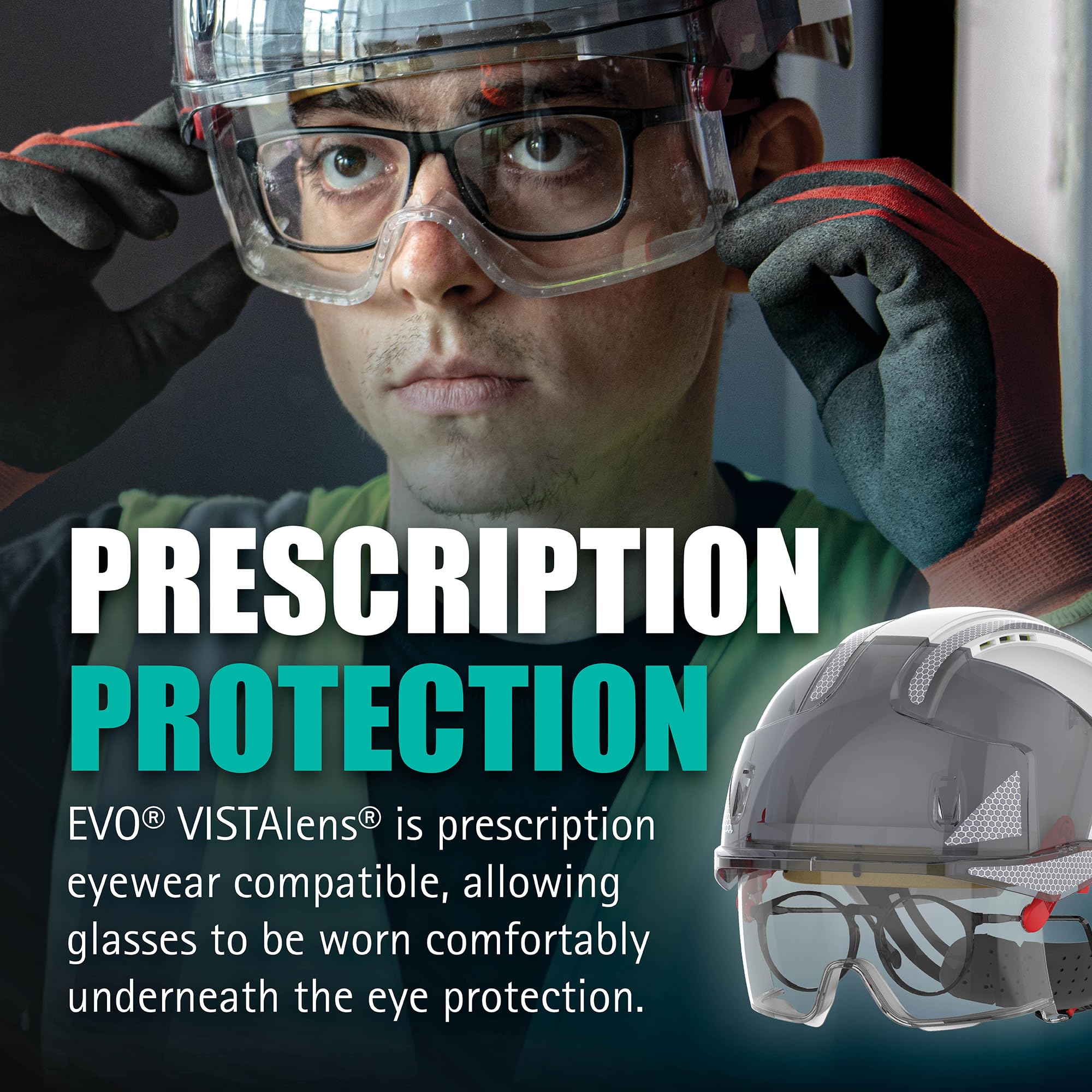 Jsp Evo Vistalens AMB170-005-F00 Kask Ochronny, Biały