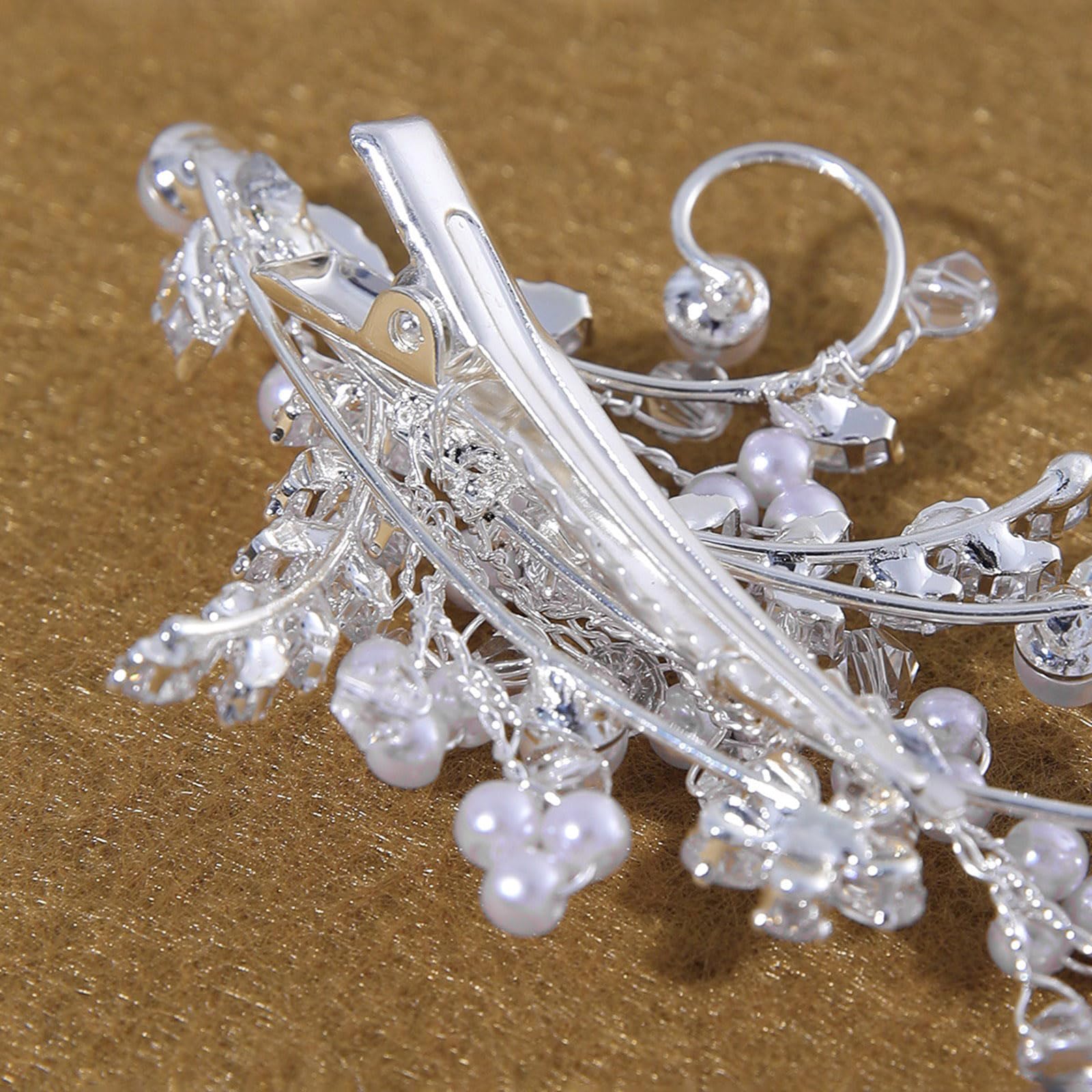 Molletta per capelli multiuso con perle, per varie acconciature, materiali ecologici, antiscivolo, per matrimonio, con perle
