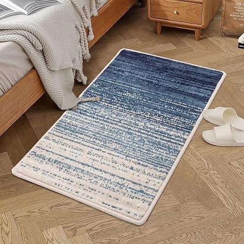 Alfombra de área moderna de 2 x 3 pies, estilo vintage, para interiores, puerta delantera, entrada, alfombra pequeña para cocina, no desprende