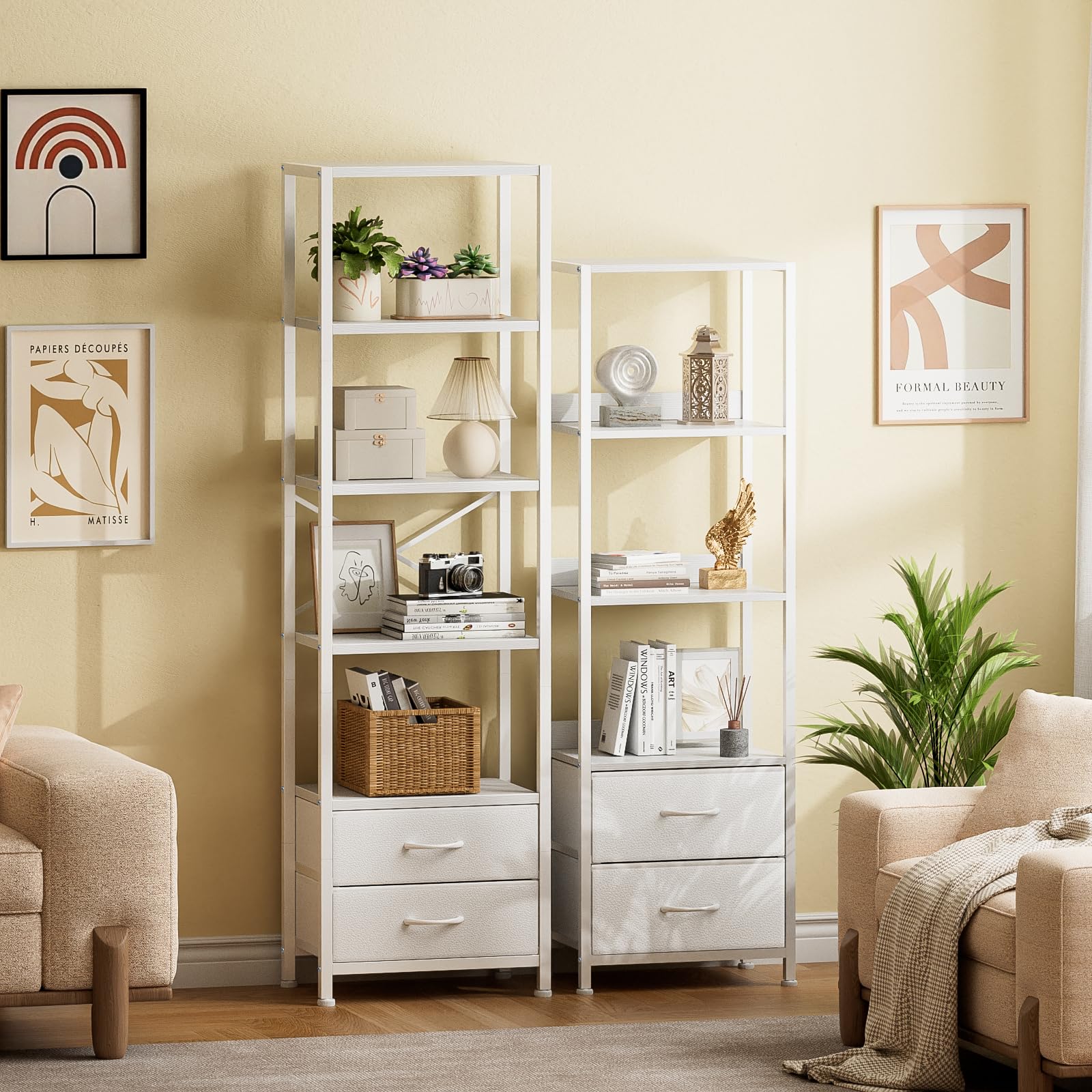 Furnulem 5-Tier Corner Shelf - White -7 Furnulem 5-Tier Corner Shelf - White -7